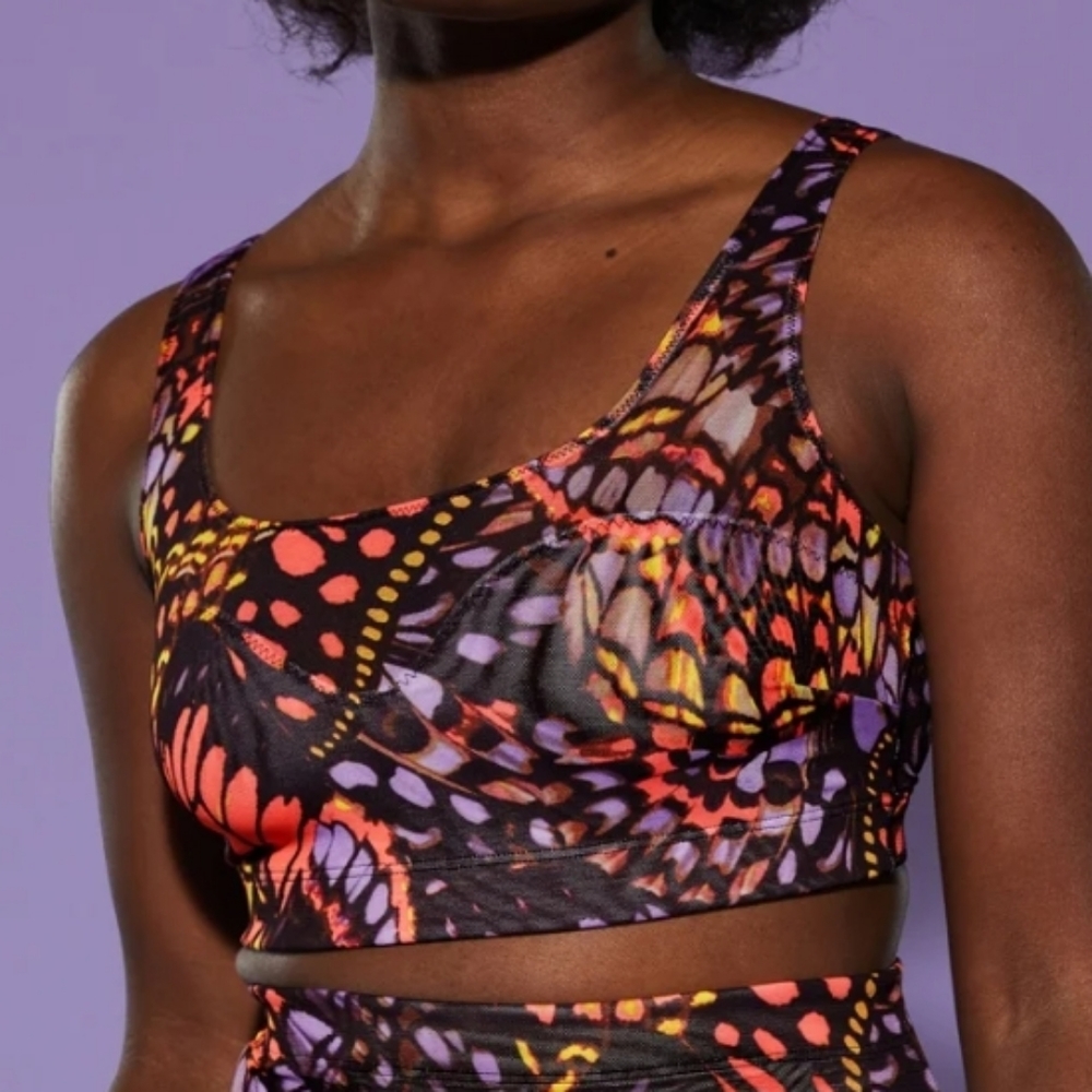 🔴 NWOT YITTY Butterfly Mesh Me Smoothing Midi Bralette